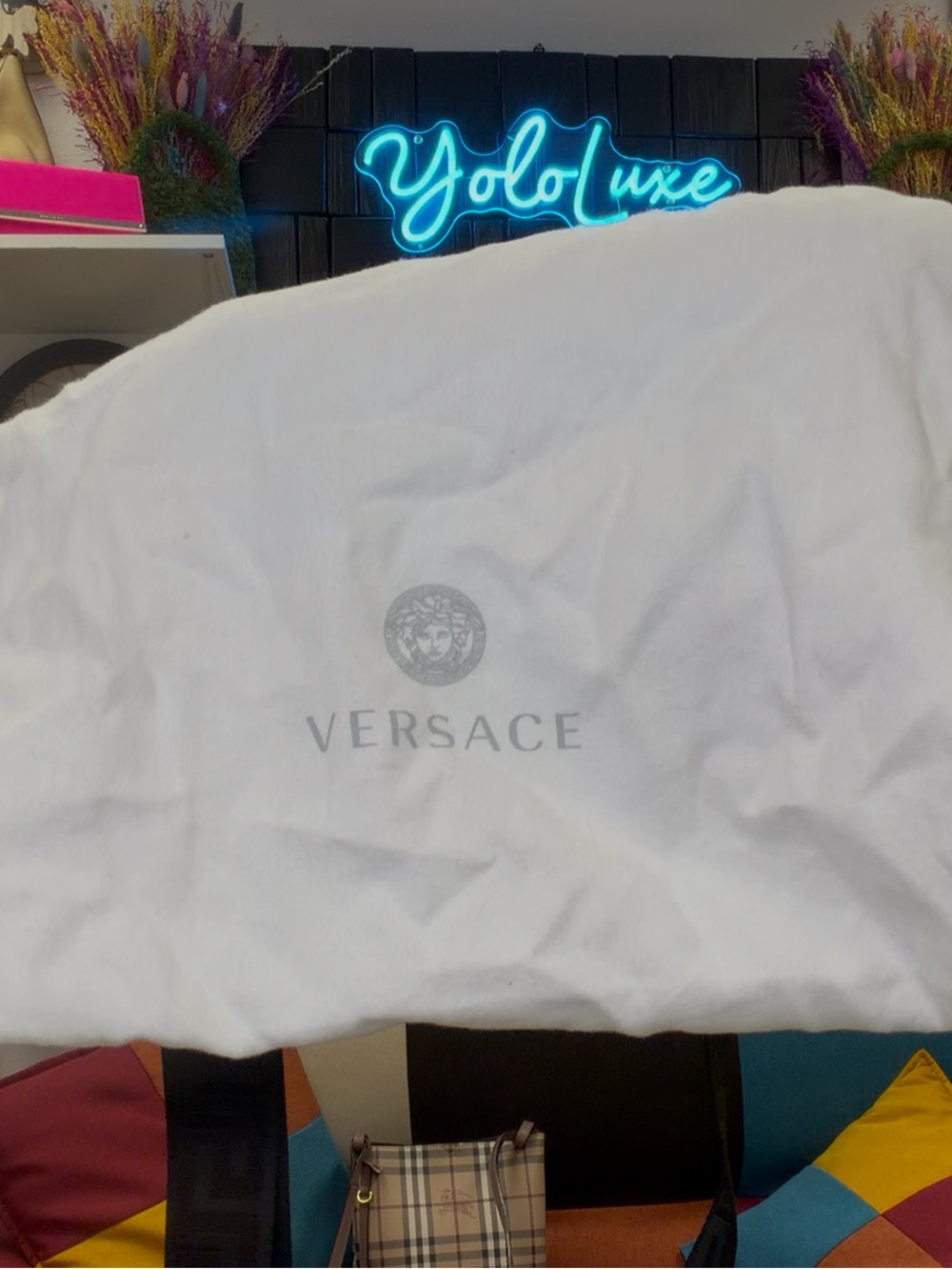 Versace Medusa Pebbled Leather Crossbody Bag NWT - Picture 9 of 15